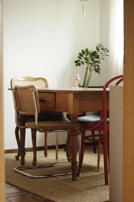 Freischwinger Stühle im Esszimmer