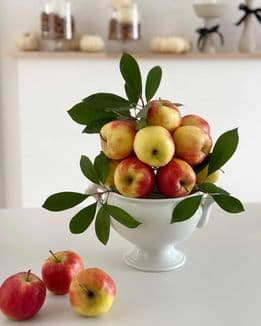 Fröhliche Dekoideen mit Apfel